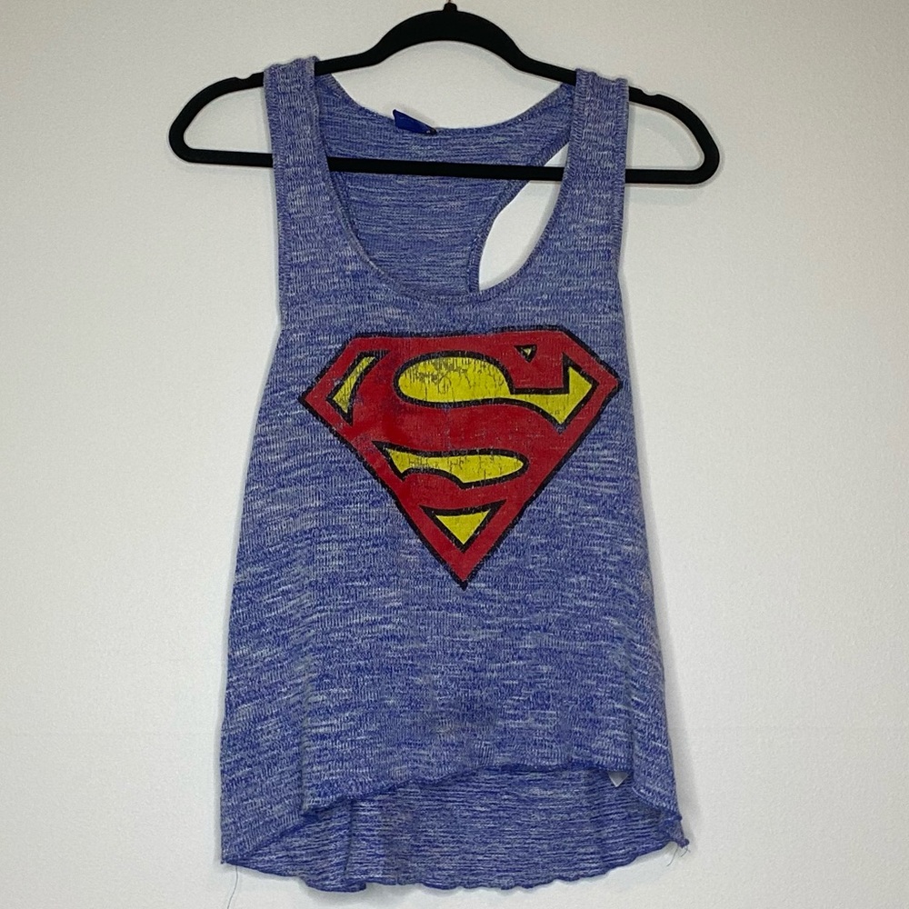 Superman Blue Tank Top Size Large